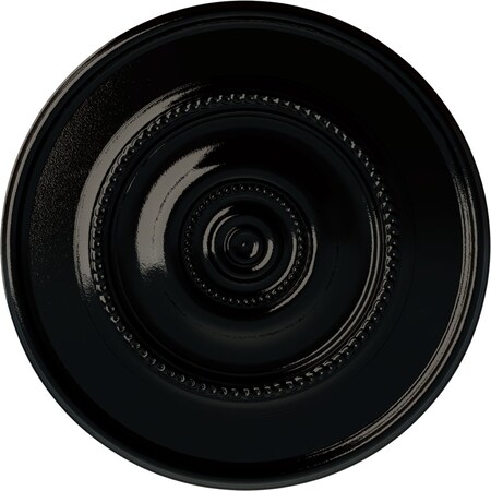 Ekena Millwork Dylar Ceiling Medallion (Fits Canopies up to 6 1/4"), Hand-Painted Black Pearl, 30"OD x 2 1/4"P CM30DYBPS